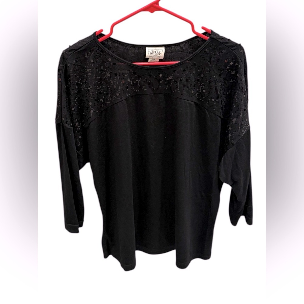 Ariat Black Sequin Blouse